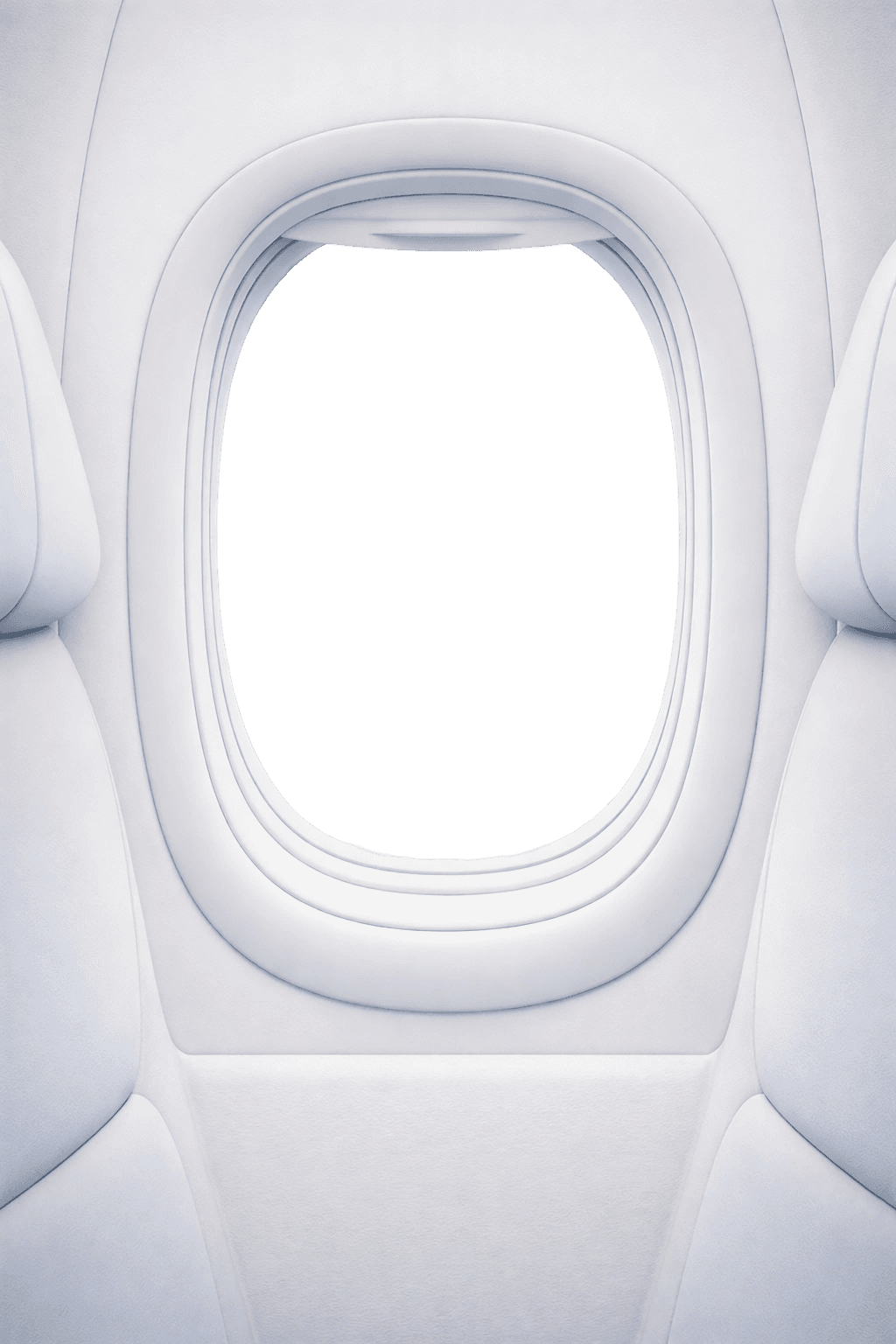 Airplane window before the city reveal on mobile